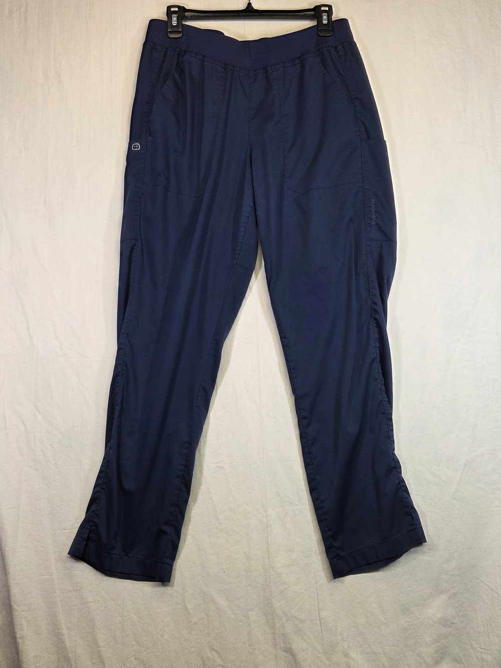 WonderWink Women’s Navy Blue Cargo Scrub Pants Large Petite LP #0379